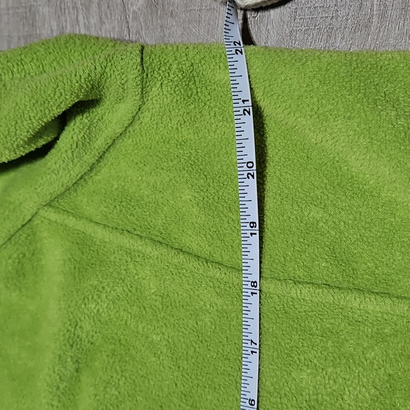 Columbia Bright Green Fleece Jacket Size Large - Picture 7 of 9
